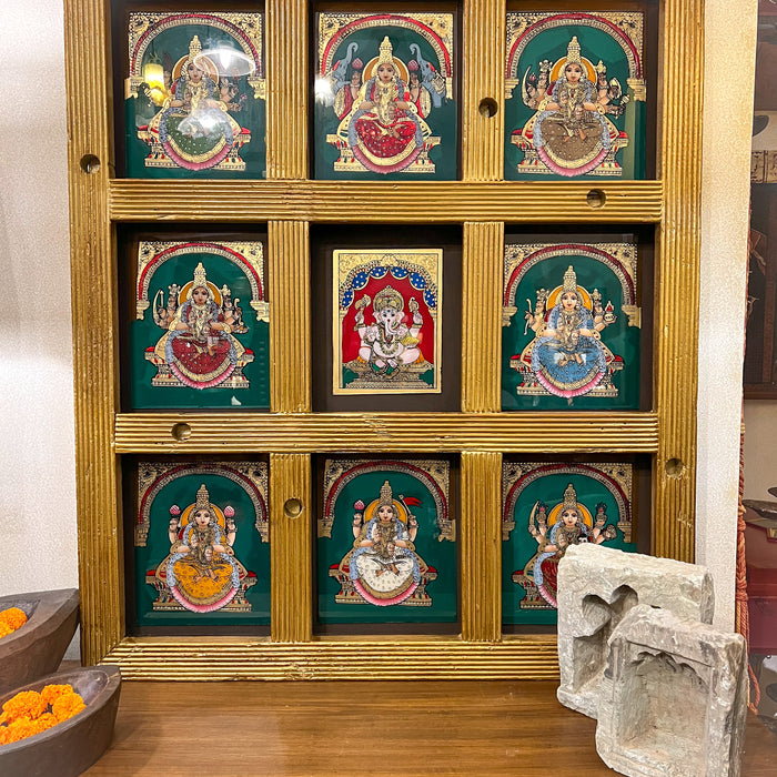 Ashtalakshmi represents the 8 forms of prosperity and wealth for families and businesses