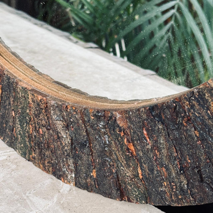 Raw Wood Circular Mirror : Aaina 34