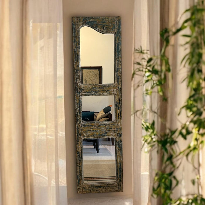 The Long Paneled Vintage Mirror : Aaina 31