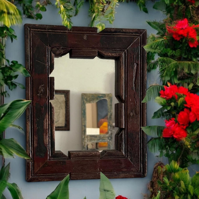 Antique Wooden mirror : Aaina 4