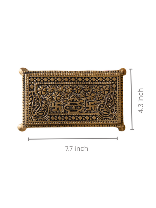Brass Rectangle Pooja Chowki