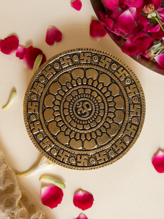 Brass Round Pooja Chowki