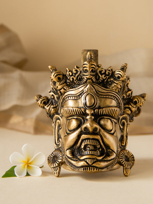 Bhairava Brass Wall Hanging Mask