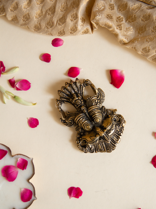 Yali Brass Wall Hanging Mask