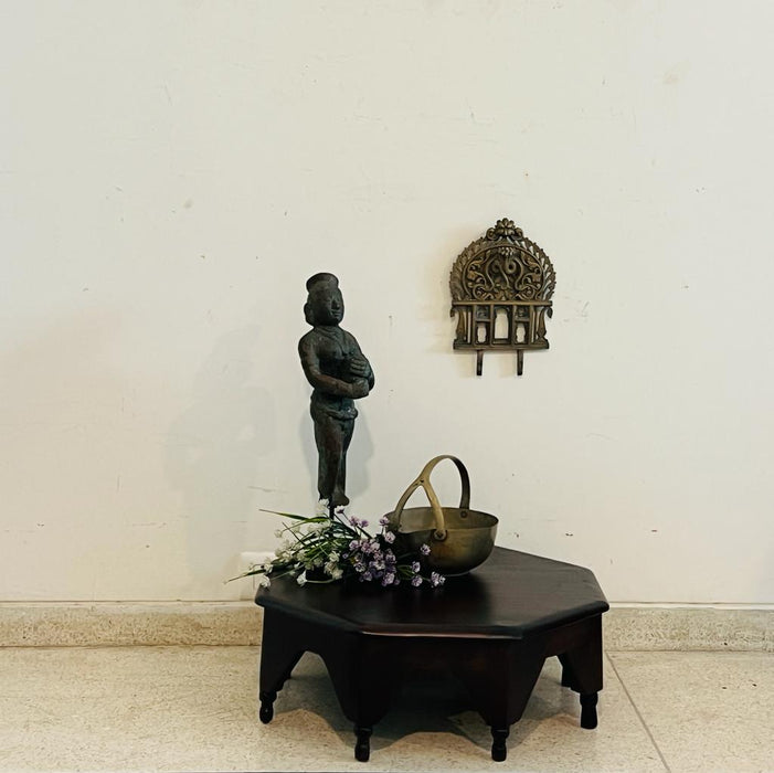 Alveena : Octagonal Pure Teak Low Table