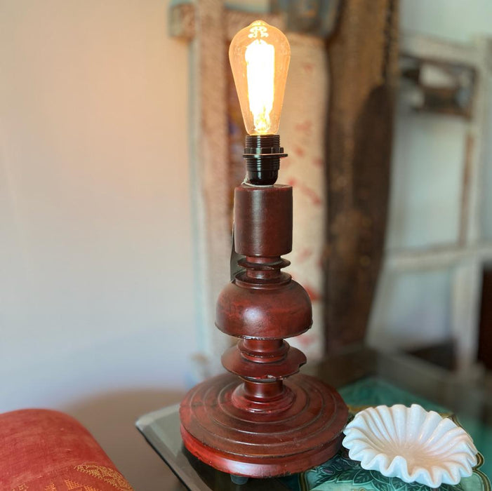 Chirag -4 : Retro, Industrial Style Wooden Lamp