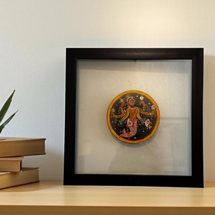 Framed Circular Playing Cards – Artistic & Intricate- Ganjifa 1