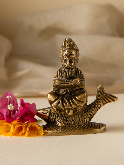 Brass Idol Of Jhule Lal
