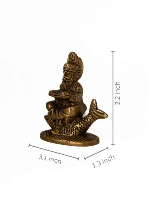 Brass Idol Of Jhule Lal