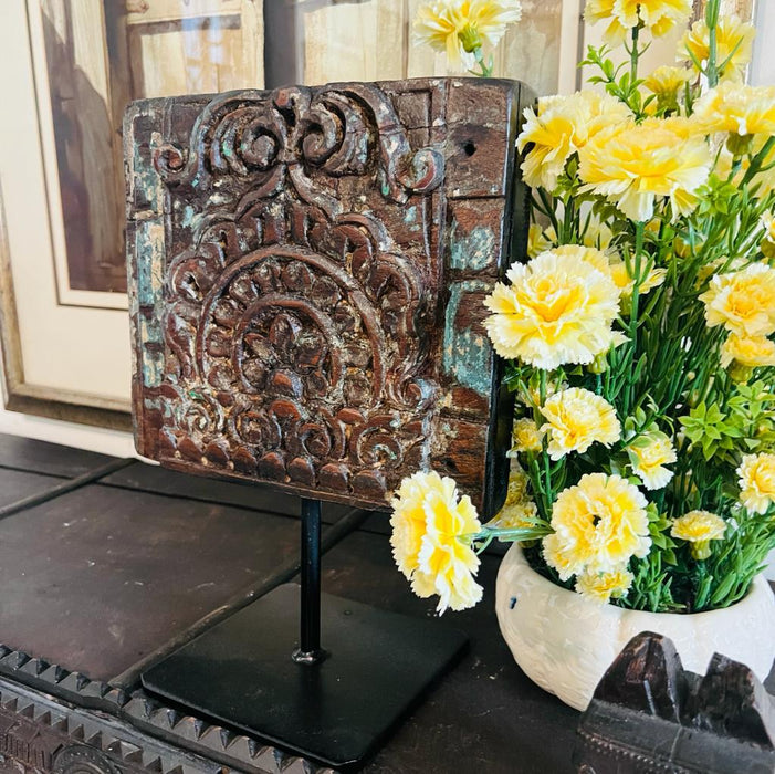 Wooden carved block , Inaayat : 4