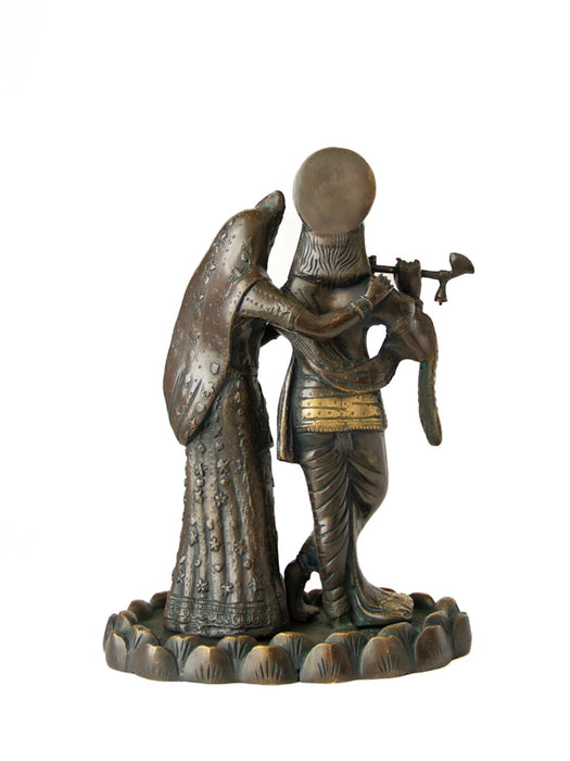 Radha Krishna
Playing Flute Brass Idol