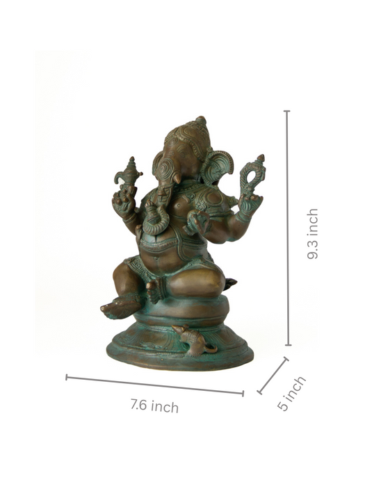 Brass Lord Ganesha
Holding Kumbha In a Trunk Brass Idol