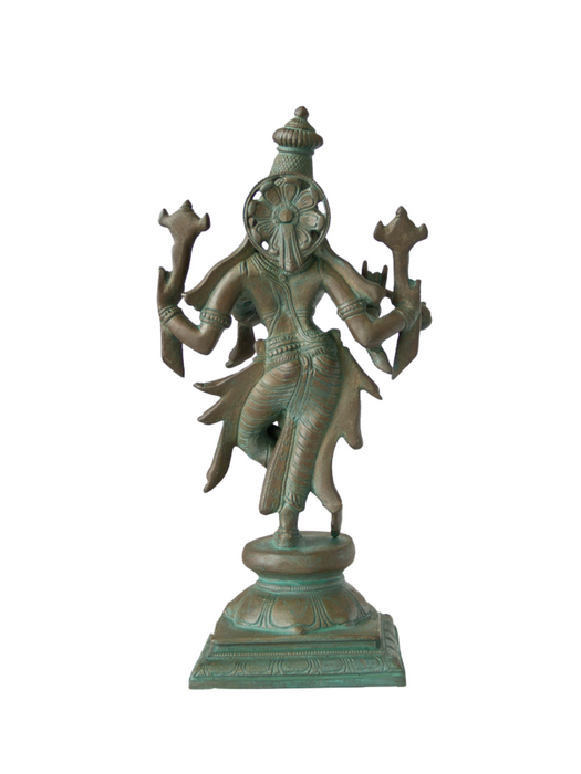 Bhagawan Vishnu as Tribhanga Krishna Brass Idol