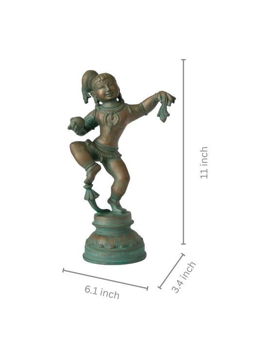 Dancing Baby Krishna 
Brass Idol