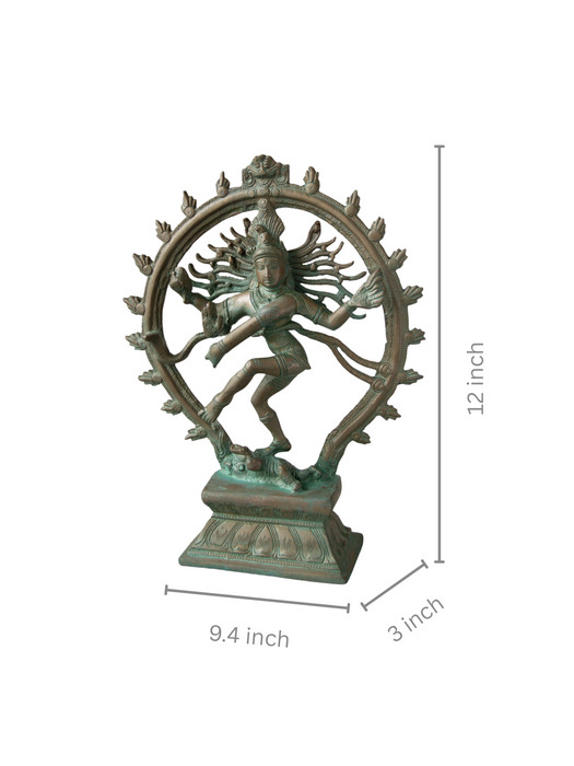 Lord Shiva as Nataraja Brass Idol in Cosmic Dance Mudra