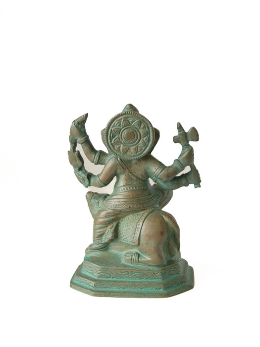 Lord Ganesha Brass Idol Sitting on Mushak