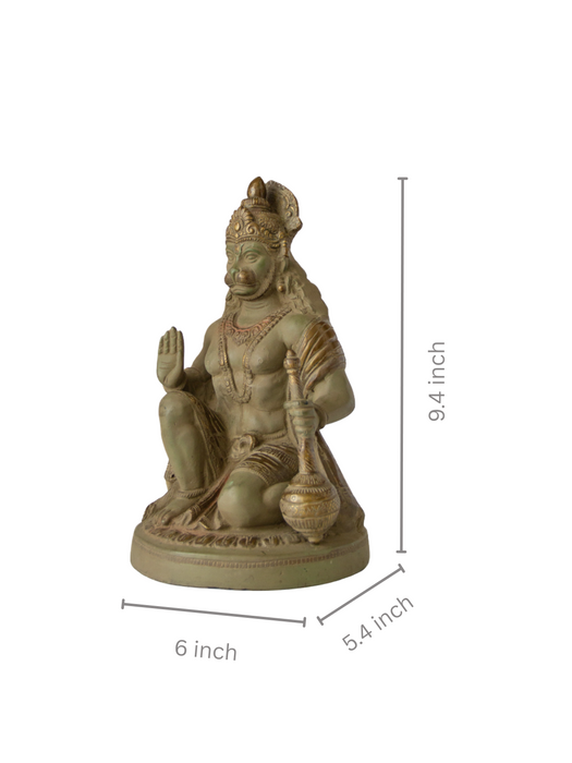 Aashirwaad Blessing Hanuman Brass Idol
