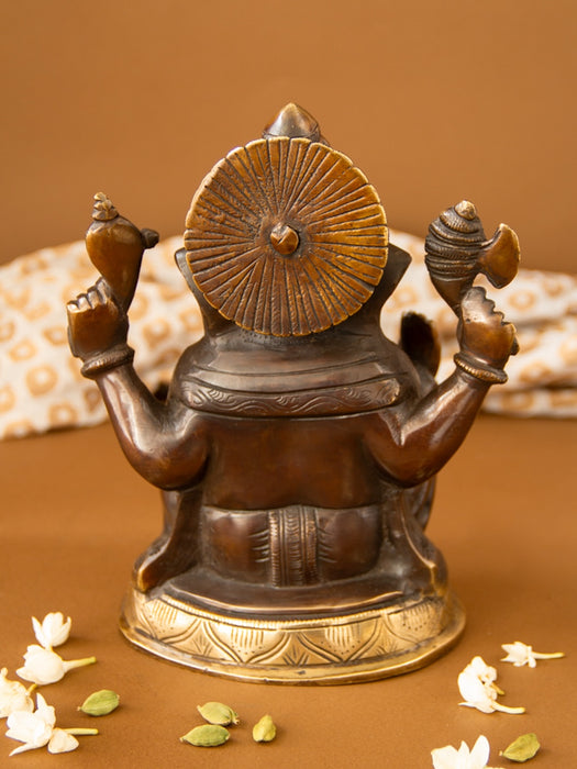 Blessing Ganesha Brass Idol