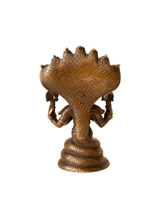 Panchmuki Nag Vishnu Brass Idol