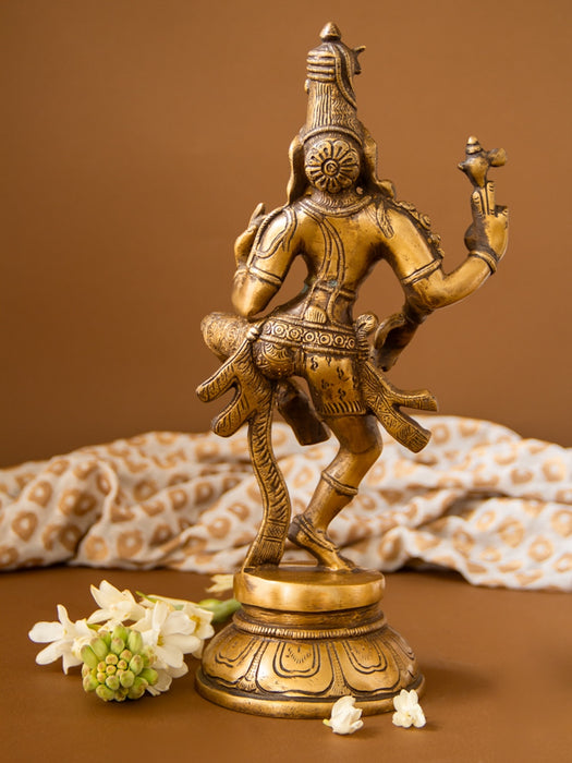 Dancing Ardhanarishvara (Shiva Shakti) Brass Idol