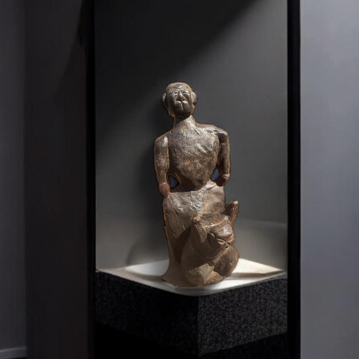 Dhad: Wooden Torso Sculpture Series : Manush 4
