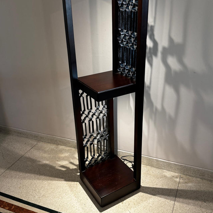 Tall Pedestal Lamp with Metal Jali Panels – Elegant & Distinctive  : Noor 36