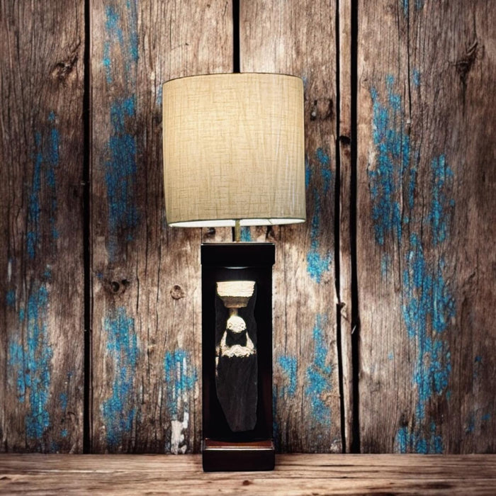 Stone Sculpture Table lamp : Noor 44 ( Shade Included)