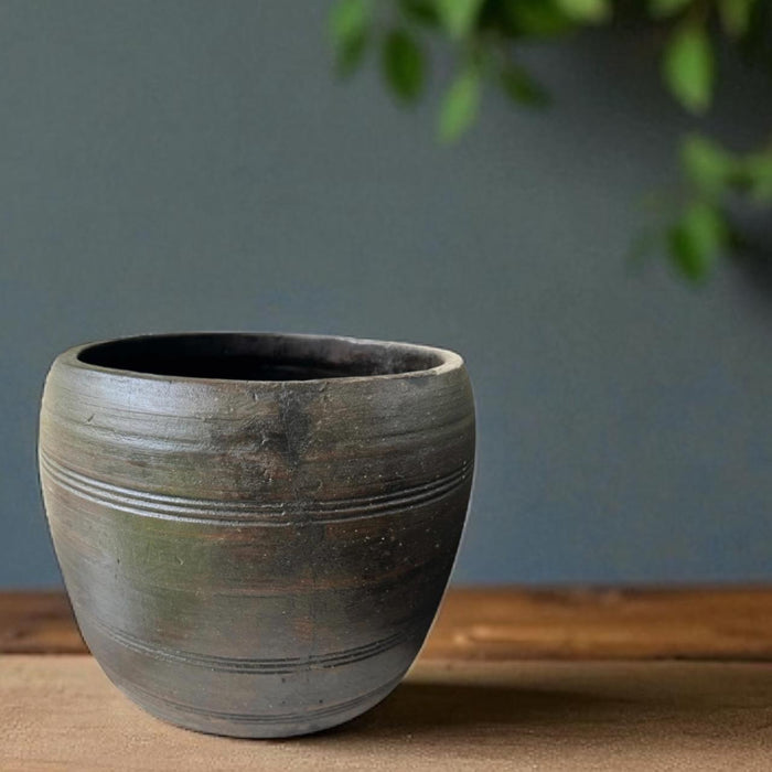 Circular Wooden Planter – Handcrafted Elegance; Aarav 4