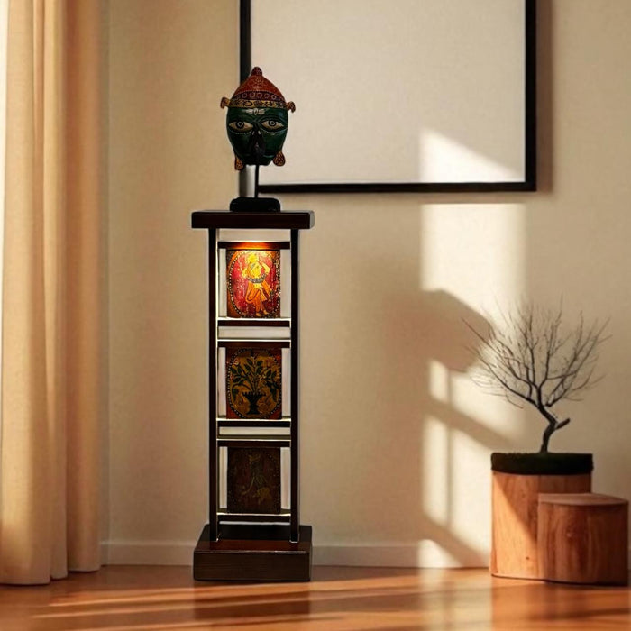 Vintage Painted Panel Pedestal – Art Meets Function : Ruhana 13