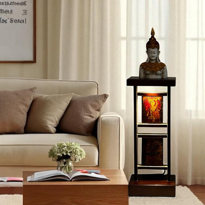 Vintage Painted Panel Pedestal – Art Meets Function: Ruhana 1