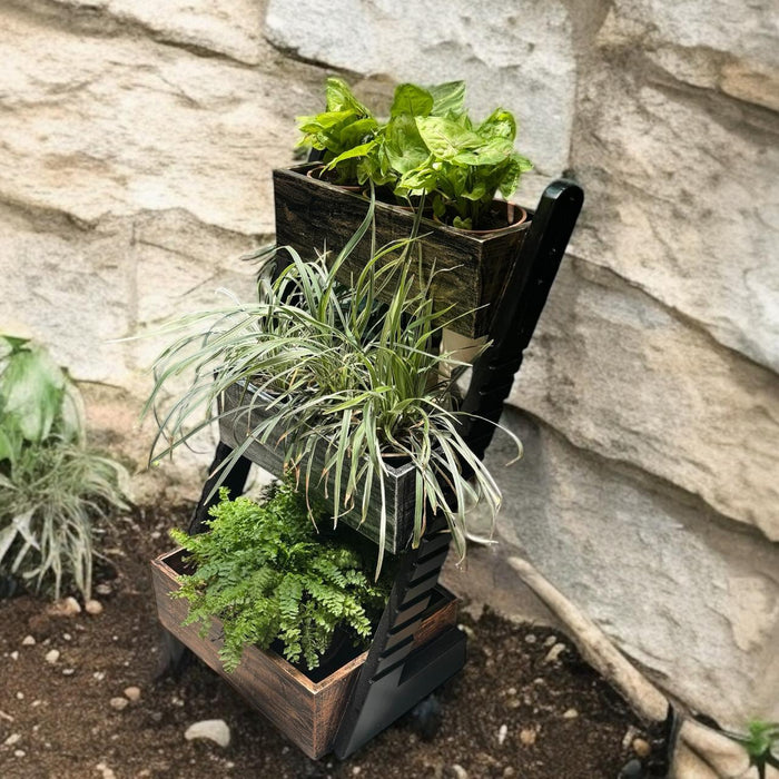 Three level wooden planter : Baxa 7
