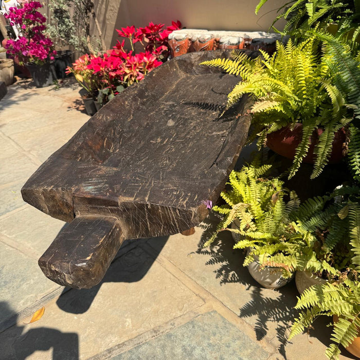 Long wooden Naga planter Burhan - 1
