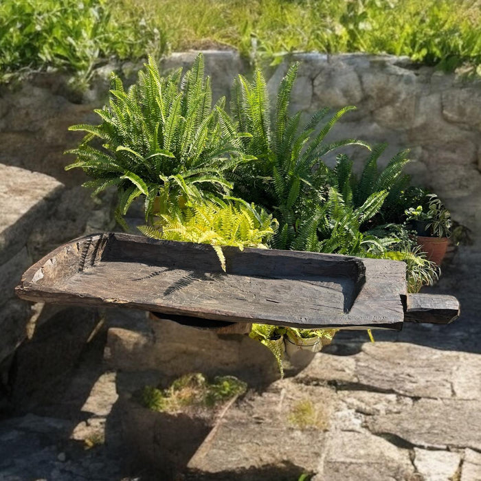 Long wooden Naga planter Burhan - 1