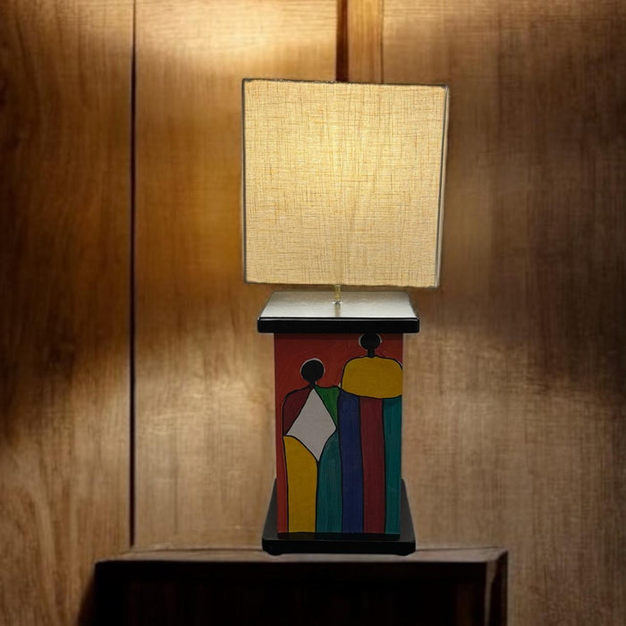 Painted Lamp : Noor 19 ( Shade Included )