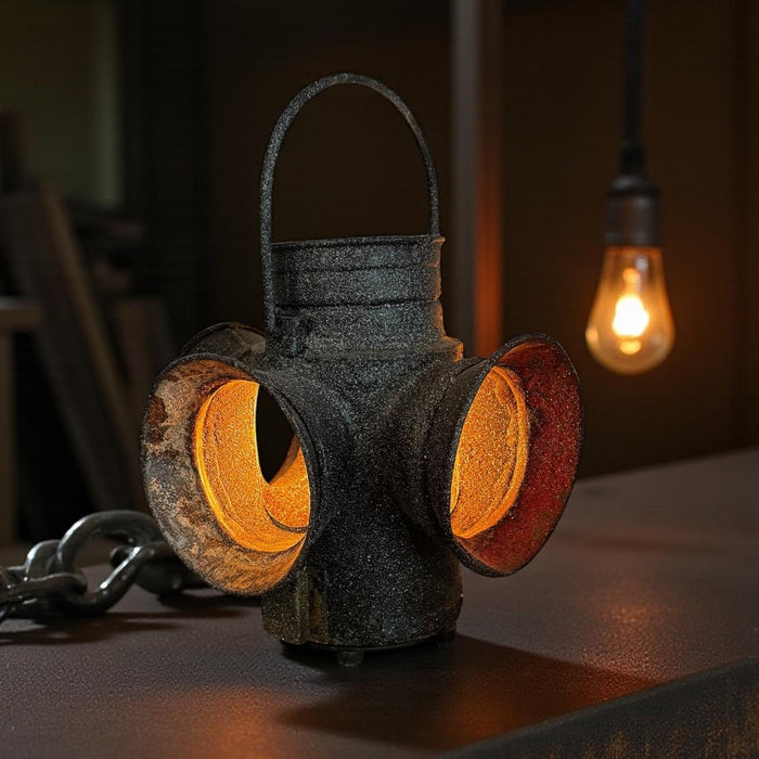 Antique Metal Table Lamp – Distressed & Distinctive : Noor 29