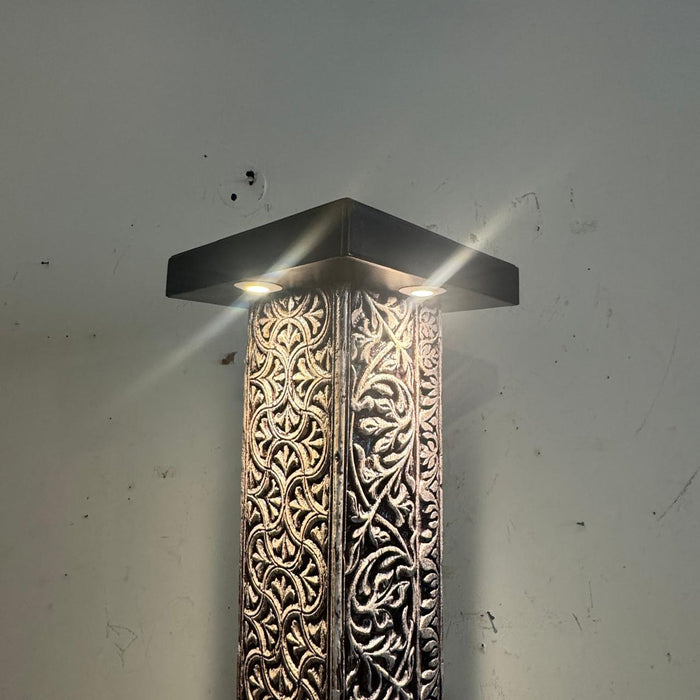 Tall carved Wooden Pillar : Stambh 1