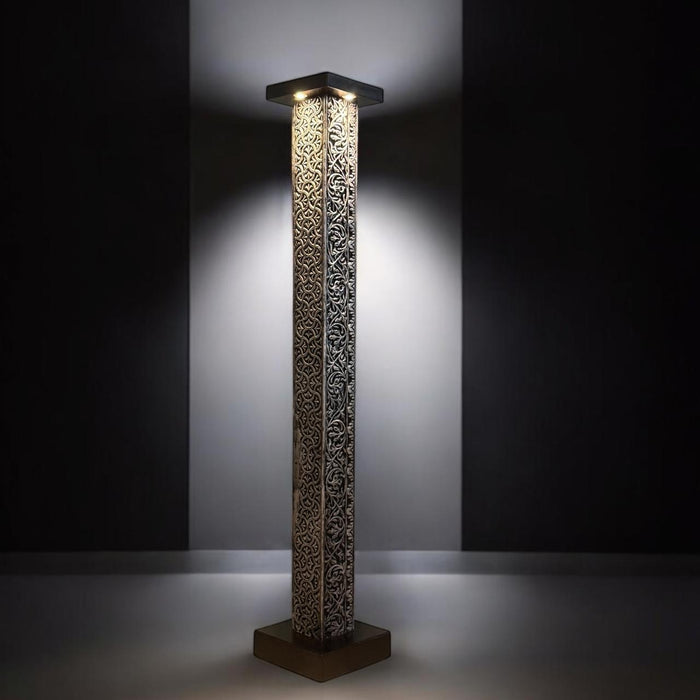 Tall carved Wooden Pillar : Stambh 1
