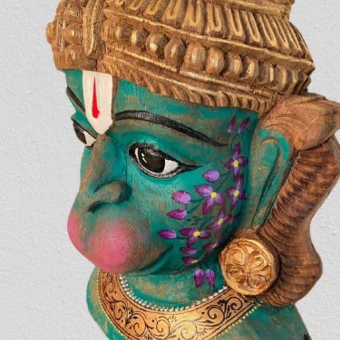 Mahavir: Handpainted Hanuman Head