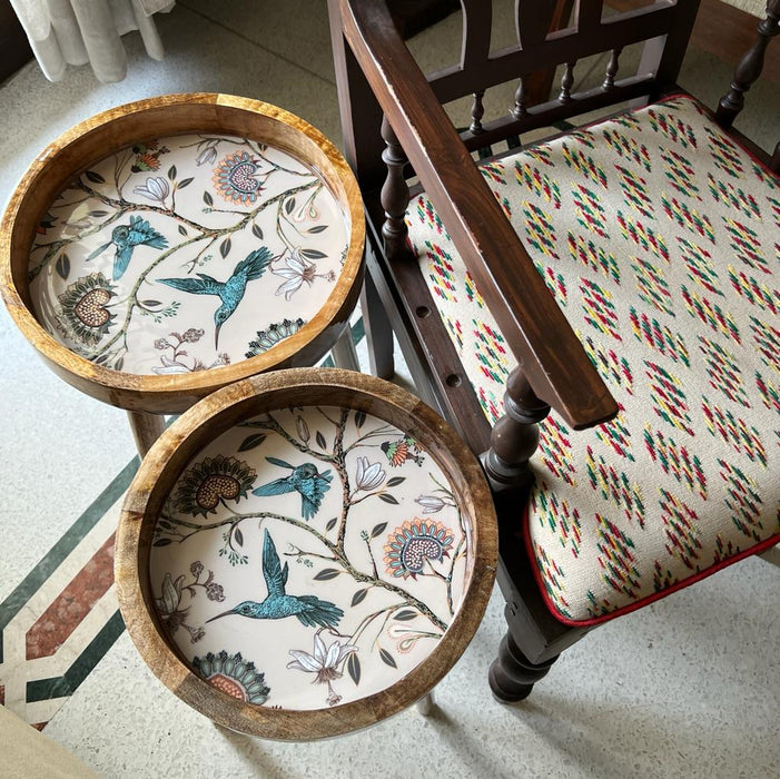 Antika 1- Hummingbirds Design ( Set of 2 circular tables)