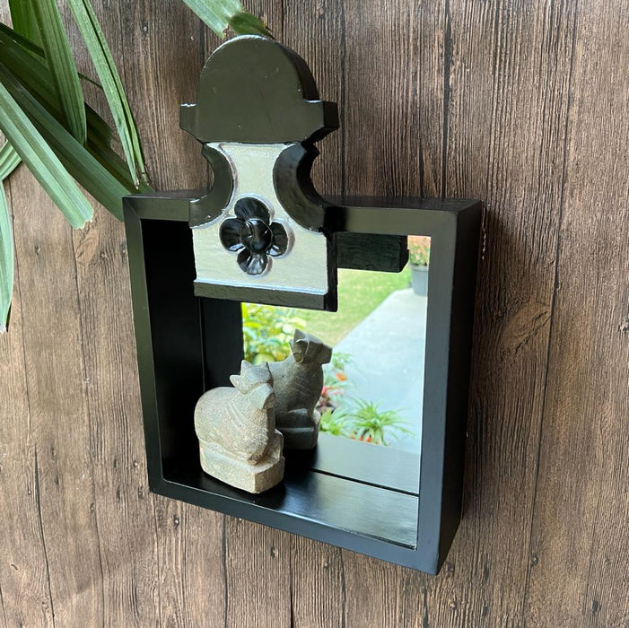 Kaavish : Wooden Tile mirror (1.5 feet )