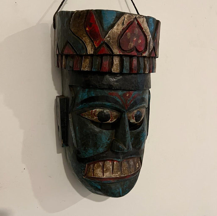 Mukhauta 5 : Vintage Wooden Mask Nepali (1.5 feet)