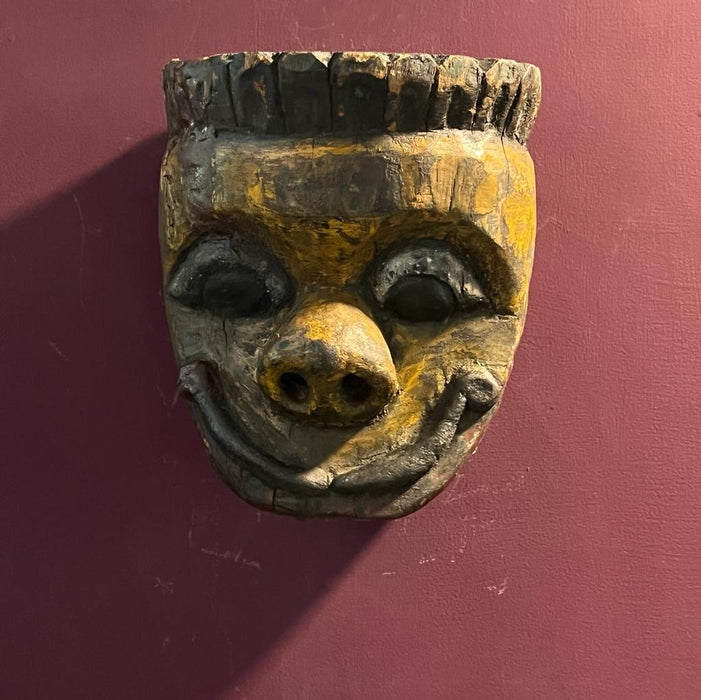 Antique  Wooden Mask 5 ( 10 inches )+