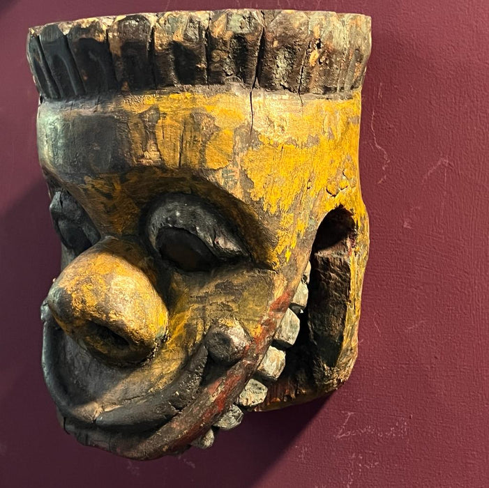 Antique  Wooden Mask 5 ( 10 inches )+