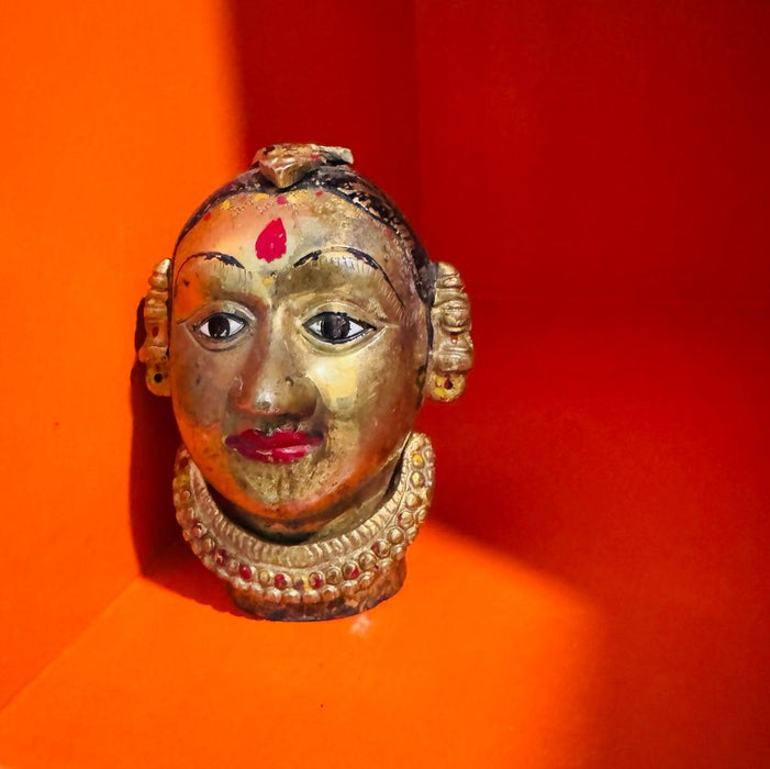 Gauri-1 : Brass Head Sculpture