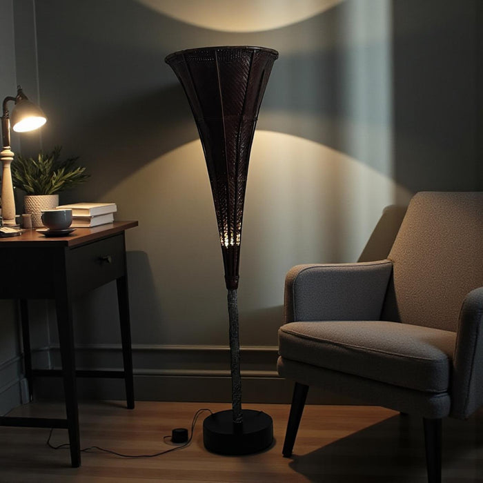 Tall Basket Lamp – Rustic Charm & Unique Design : Noor 50