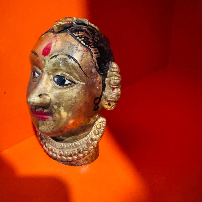 Gauri-1 : Brass Head Sculpture