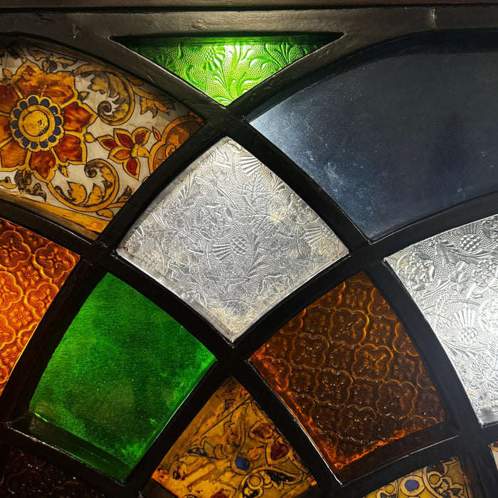 Stained Glass in Antique Wooden Frame – Contemporary Meets Vintage