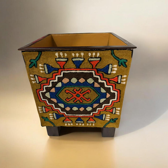 Kilim Covered Wooden Planter : Aarna 1