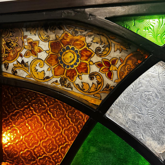 Stained Glass in Antique Wooden Frame – Contemporary Meets Vintage