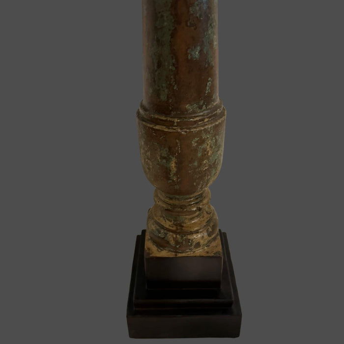 Column, Wooden Pedestal with Distressed Finish  : Ruhana 15